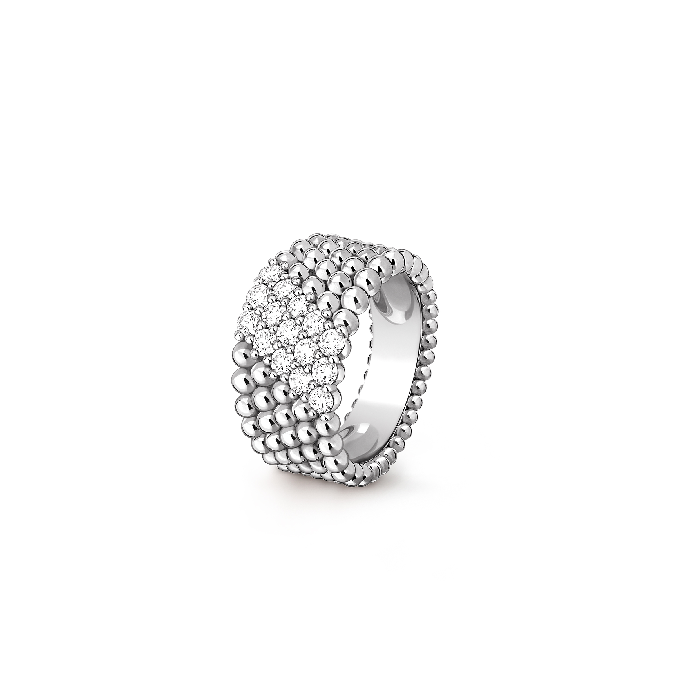 VAN CLEEF ARPELS PERLÉE DIAMONDS RING, 5 ROWS VCARP7UV00